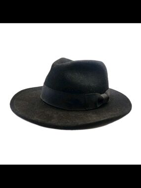 Men’s Jaxon Black Wool Fedora Hat – Large – Classic Wide Brim Dress Style
